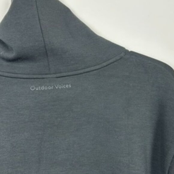 Outdoor Voices Lightweiht Mock Neck Pullover Black Large - Picture 4 of 7